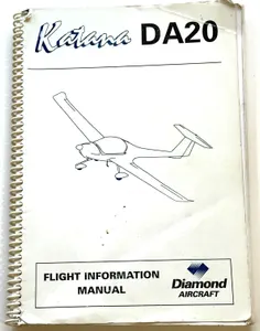 Diamond Aircraft Katana DA20 Flight Information Manual Book